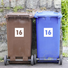 Load image into Gallery viewer, Wheelie Bin Number Decal Sticker