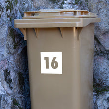 Load image into Gallery viewer, Wheelie Bin Number Decal Sticker