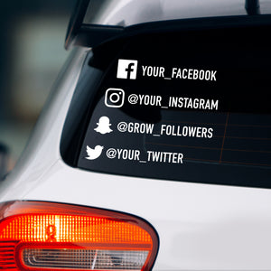 Social Media Decal Stickers