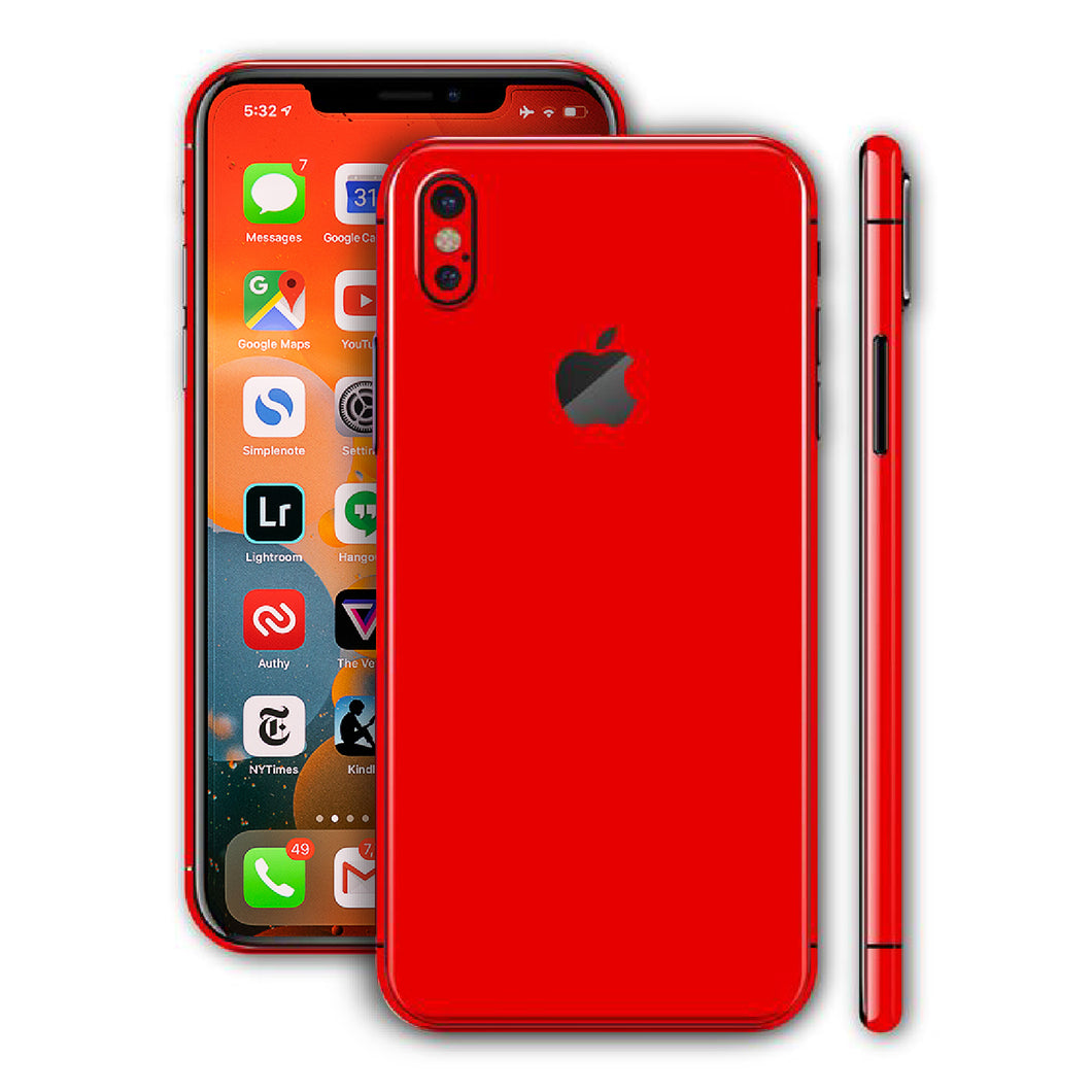 iPhone X Red Matt Skin