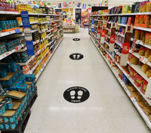 Load image into Gallery viewer, Covid 19 Safety Decals for Shop Floor
