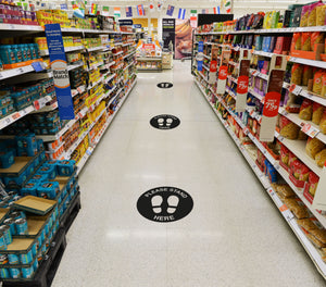 Covid 19 Safety Decals for Shop Floor