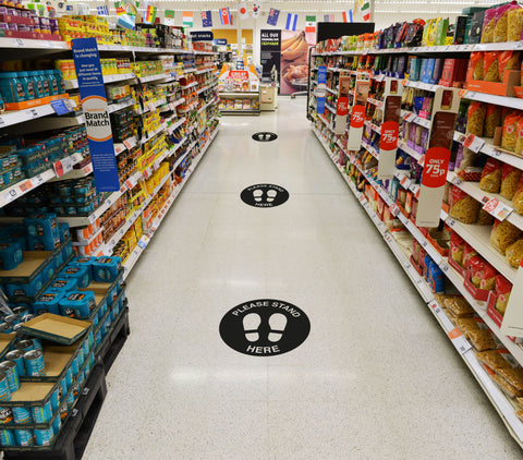 Covid 19 Safety Decals for Shop Floor