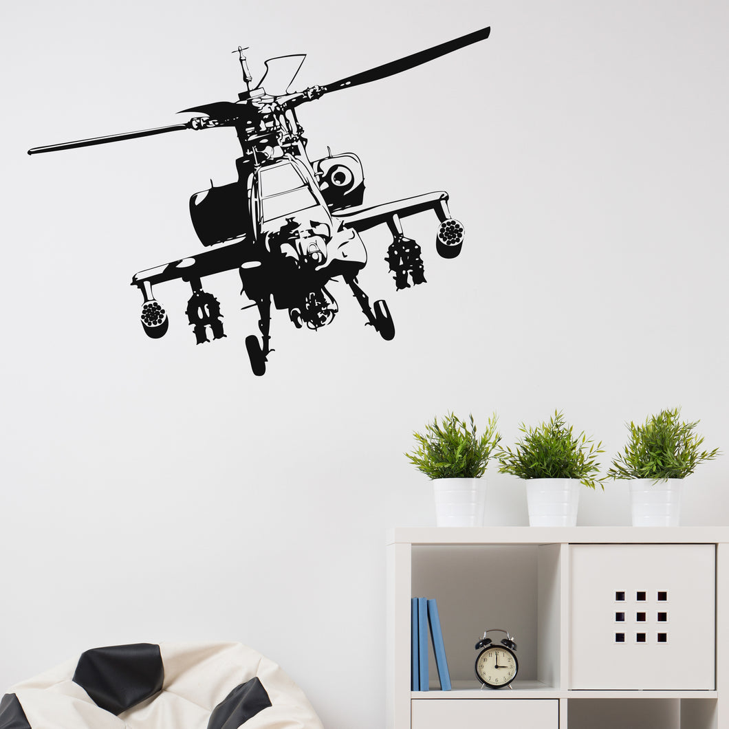 Apache Helicopter Wall Decal Sticker