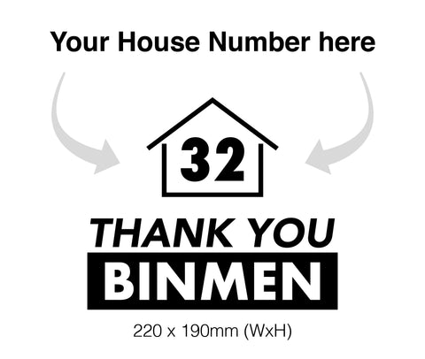 House Number Wheelie Bin House Number