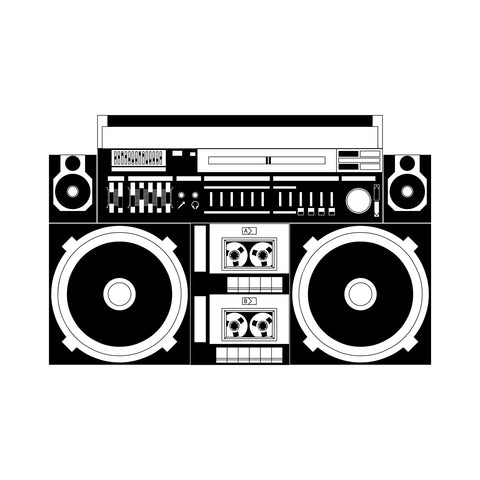 Boombox Wall Decal