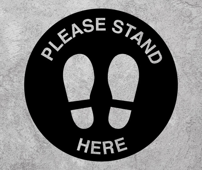 Covid 19 Safety Floor Decals for Shops