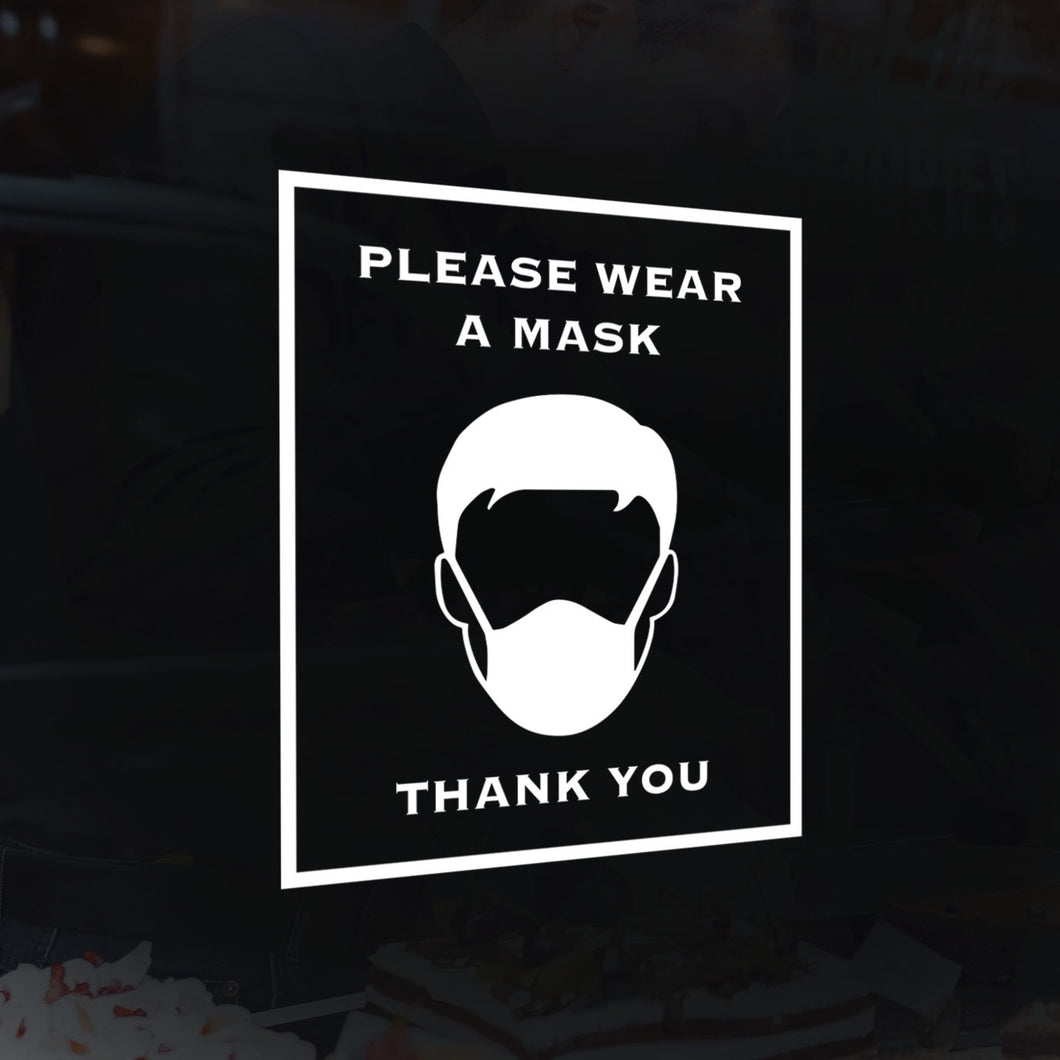 Please Wear a Facemask Safety Decal