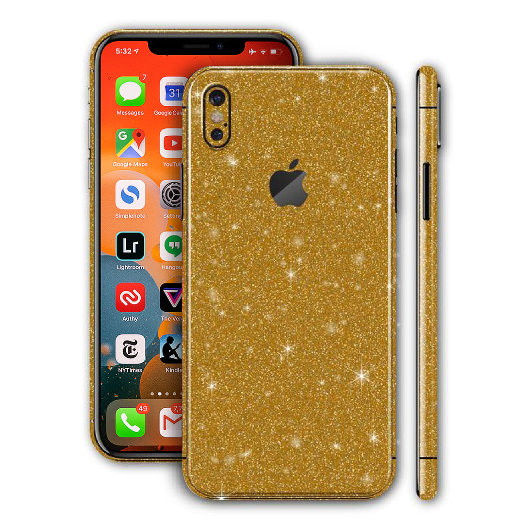 iPhone X Diamond Gold Skin