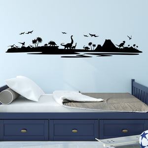 Jurassic Dinosaur Landscape Wall Decal