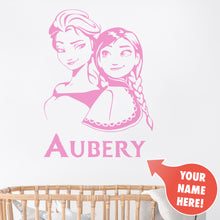 Load image into Gallery viewer, Disney Frozen Wall Decal | Personalised Sticker | Elsa &amp; Anna

