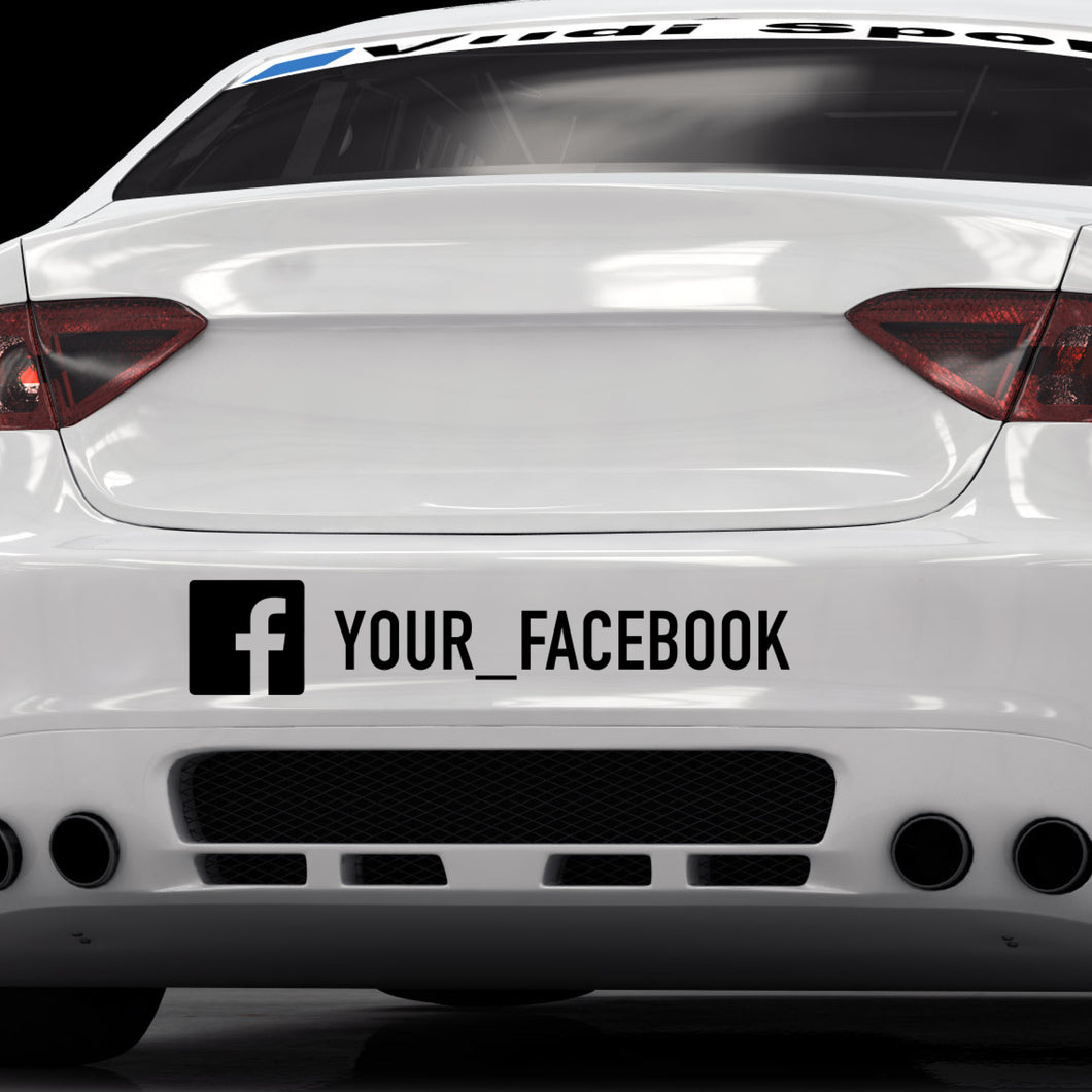Large Facebook Social Media Decal Sticker