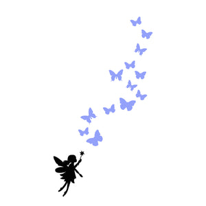 Fairy Butterfly Wall Decals for Girls Bedroom Wall