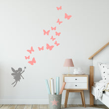 Load image into Gallery viewer, Fairy Butterfly Wall Decals for Girls Bedroom Wall
