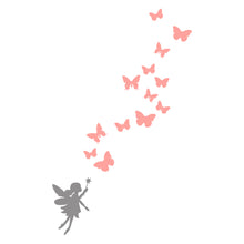 Load image into Gallery viewer, Fairy Butterfly Wall Decals for Girls Bedroom Wall
