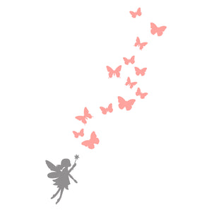 Fairy Butterfly Wall Decals for Girls Bedroom Wall