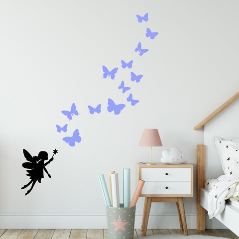 Fairy Butterfly Wall Decals for Girls Bedroom Wall