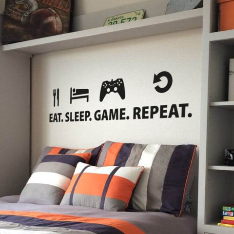 Gamer Wall Decal for Kids Room