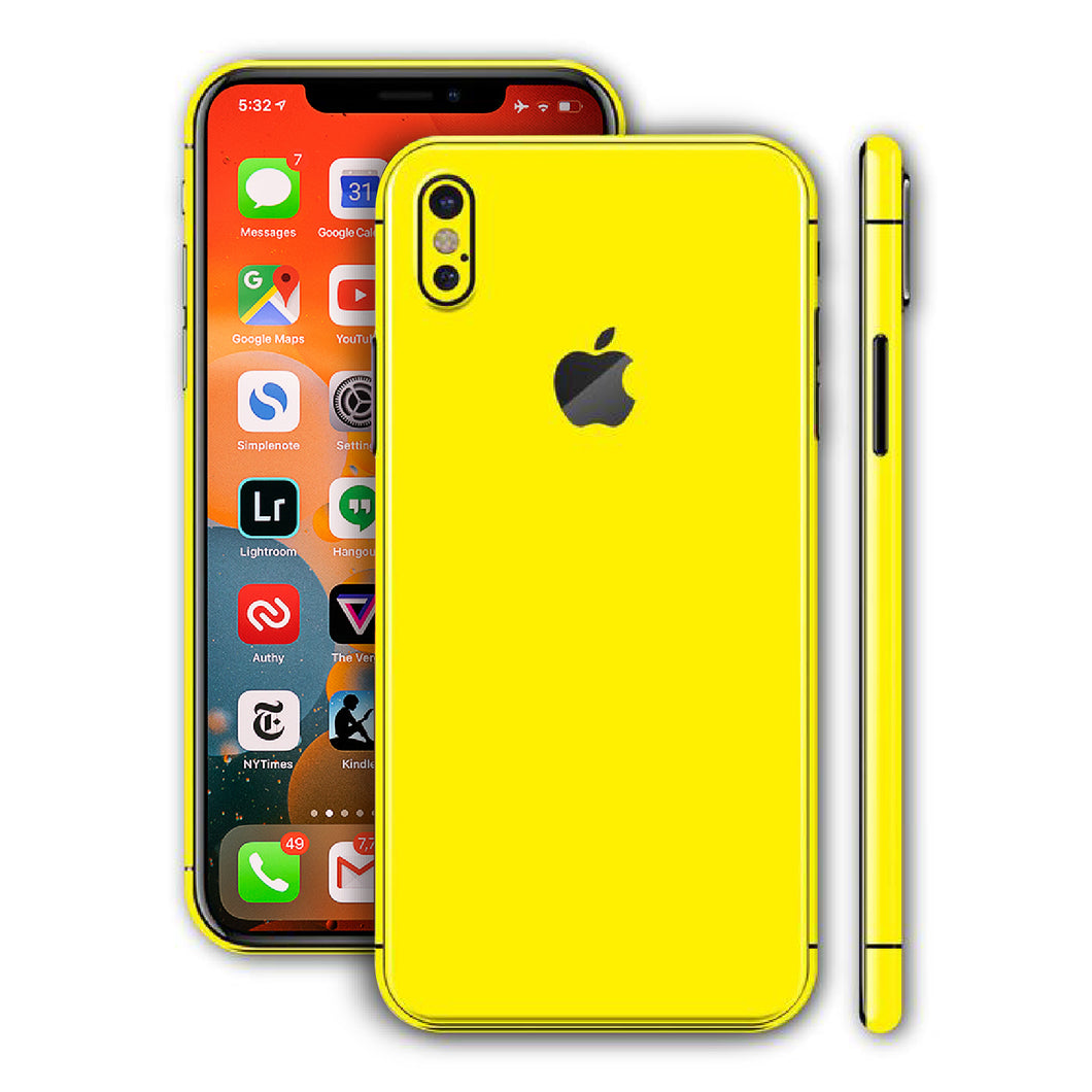 iPhone XS Gloss Lucid Yellow Skin