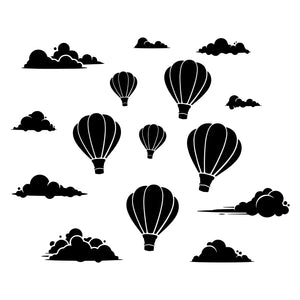 Hot Air Balloon Wall Decals for Children's Room