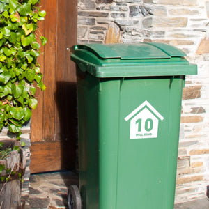 Number and Street name Wheelie Bin Number Decal Sticker