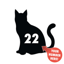 Load image into Gallery viewer, Wheelie Bin Cat Number Decal Sticker
