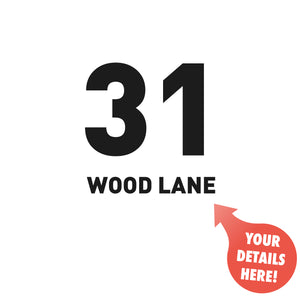 Wheelie Bin House Number Decals