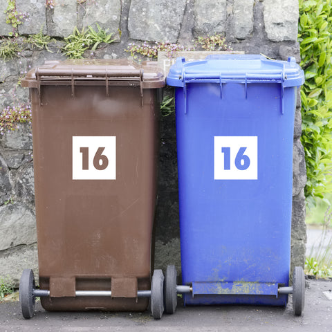 Wheelie Bin Number Decal Sticker