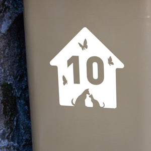 Wheelie Bin Number Decal Sticker