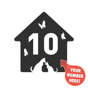 Wheelie Bin Number Decal Sticker