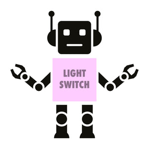 Robot Light Switch Wall Decal Sticker