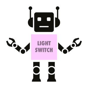 Robot Light Switch Wall Decal Sticker