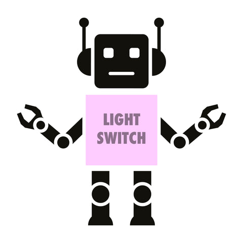 Robot Light Switch Wall Decal Sticker
