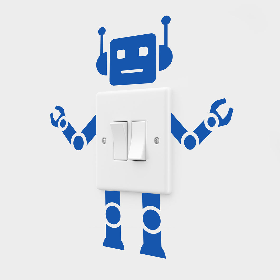 Robot Light Switch Wall Decal Sticker