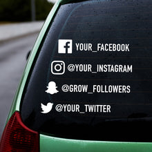 Load image into Gallery viewer, Social Media Decal Stickers
