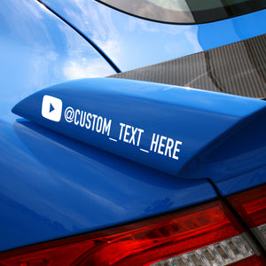 Youtube Decal Sticker for Car Window
