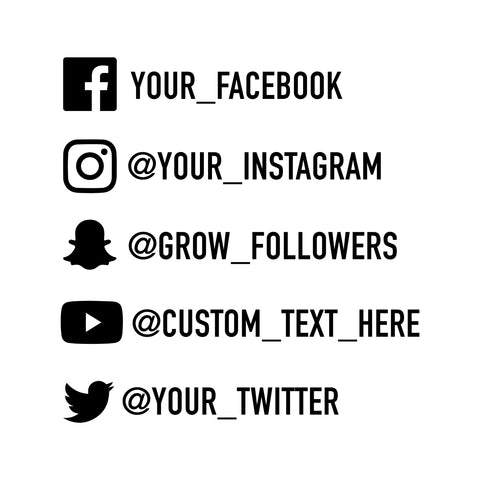 Social Media Decal Stickers