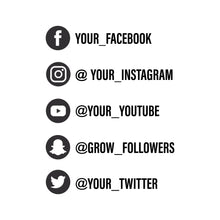 Load image into Gallery viewer, Custom Social Media Decal Sticker
