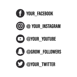 Custom Social Media Decal Sticker