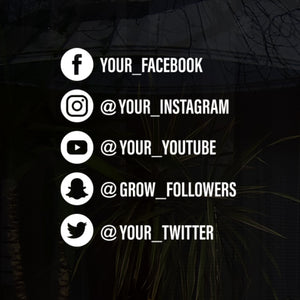Custom Social Media Decal Sticker