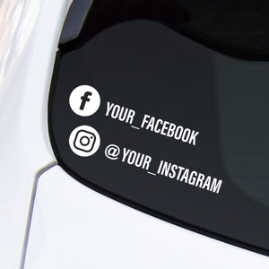 Custom_Social Media Decal Instagram Facebook