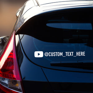 Youtube Decal Sticker for Car Window