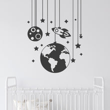 Load image into Gallery viewer, Space Mobile Wall Decal for Nursery 
