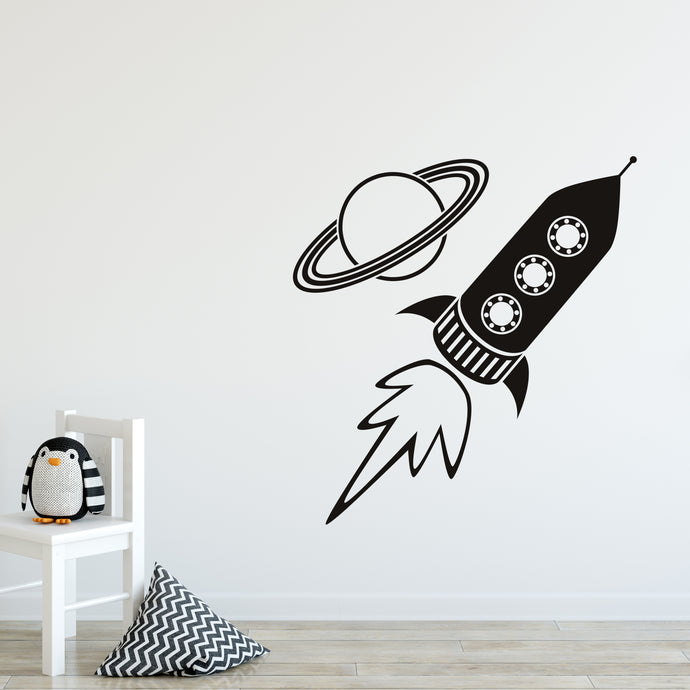 Rocket Wall Decal Sticker Boys bedroom