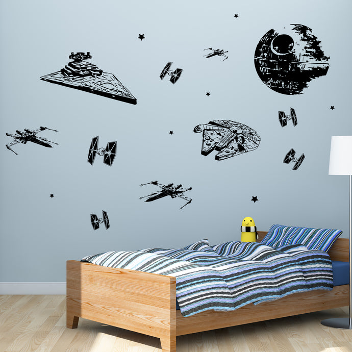 Star Wars Deluxe Space Battle Wall Decal