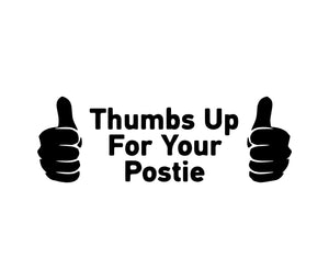 Thank You Keyworker Decal Sticker, Postman