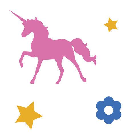 Unicorn Stars Wall Decals for Girls Room