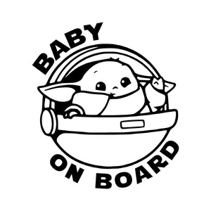 Star Wars Baby on Board Vehicle Decal | Baby Yoda