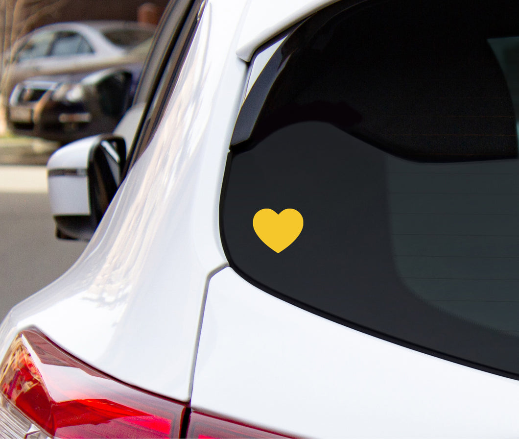 Small Yellow Heart Decal