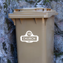 Load image into Gallery viewer, Street Sign Wheelie Bin Number Decal Sticker
